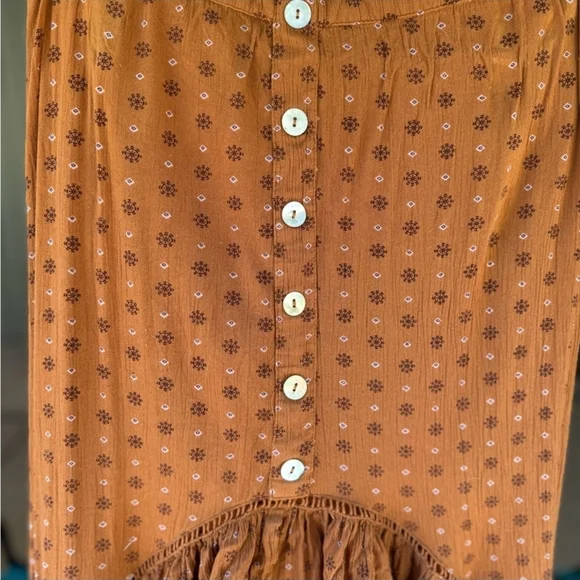 Shyanne Burnt Orange Midi Skirt High Low XXL - Picture 8 of 10